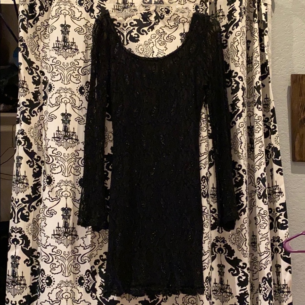 Black mini dress